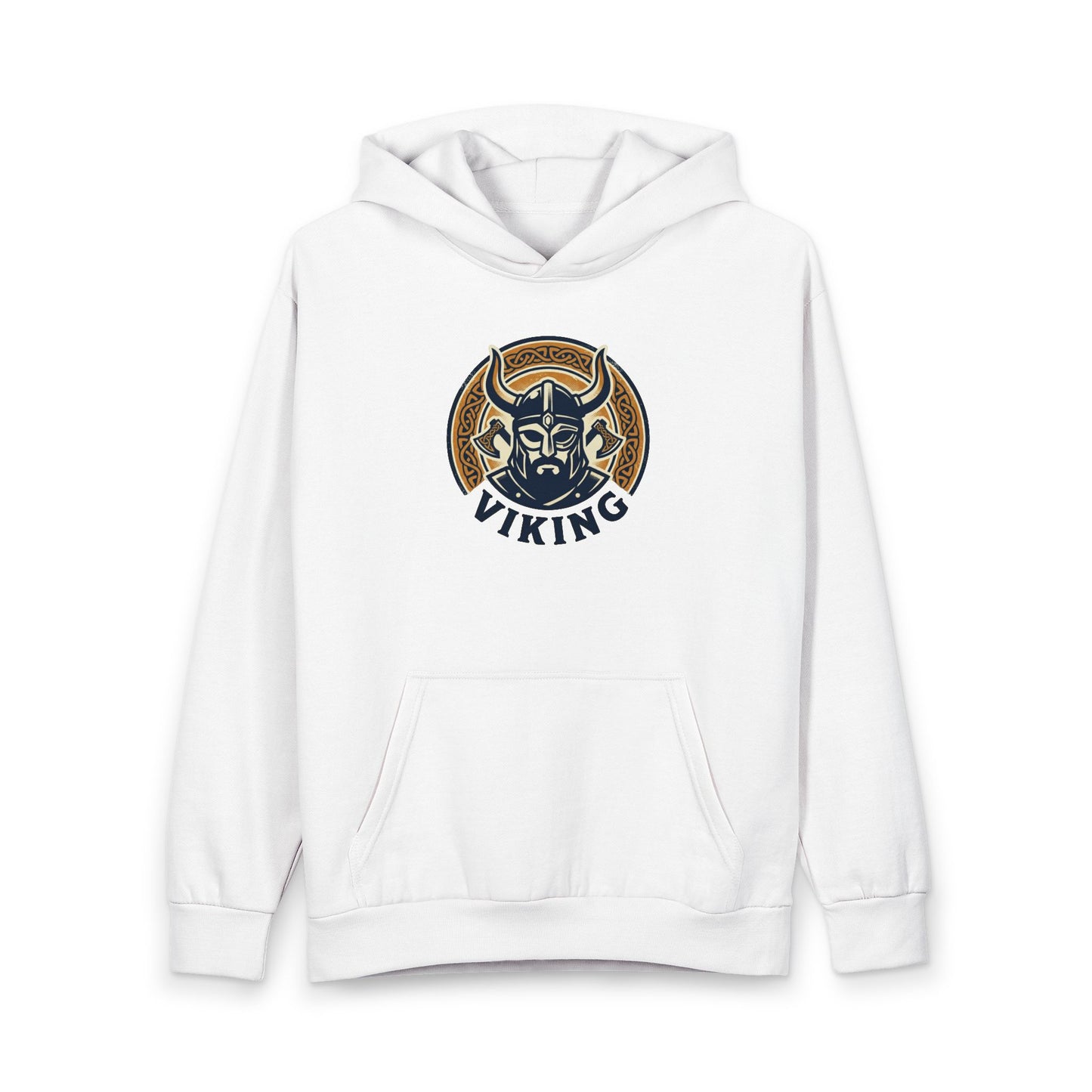 Viking Helmet Hoodie — Retro Norse Warrior Pullover