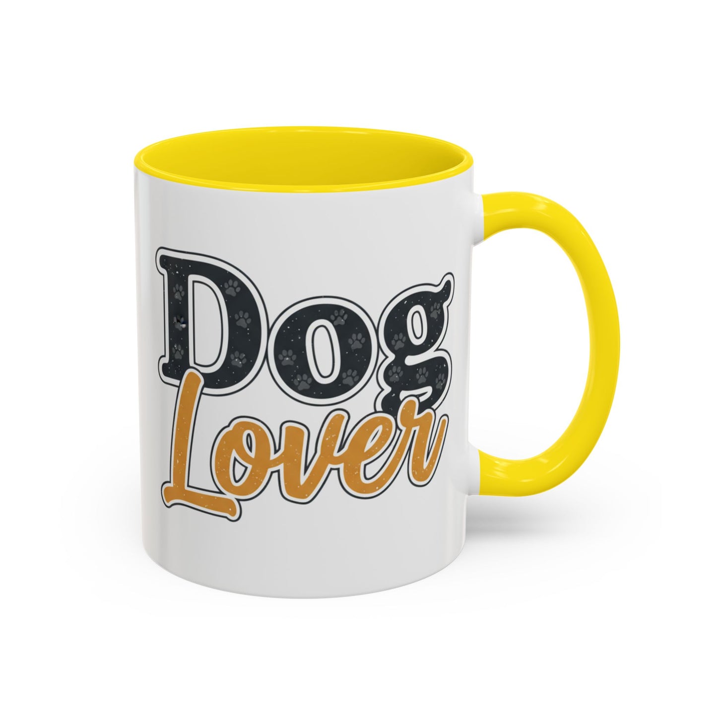 Dog Lover Accent Coffee Mug — 'Dog Lover' 11/15oz Ceramic Mug