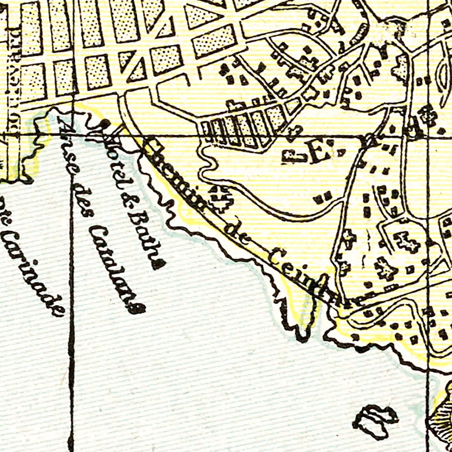 Vintage Map of Marseille, France 1901