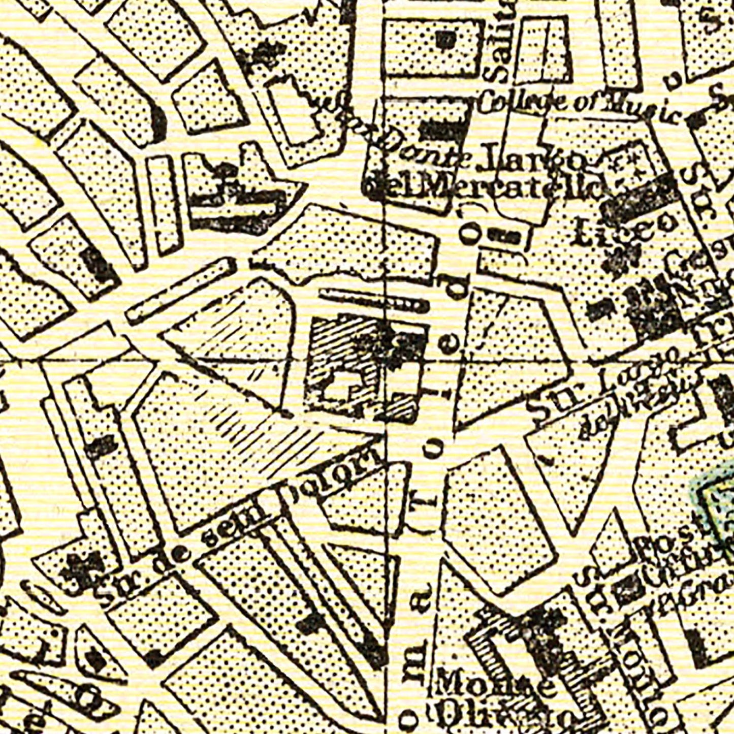 Vintage Map of Naples, Italy 1901
