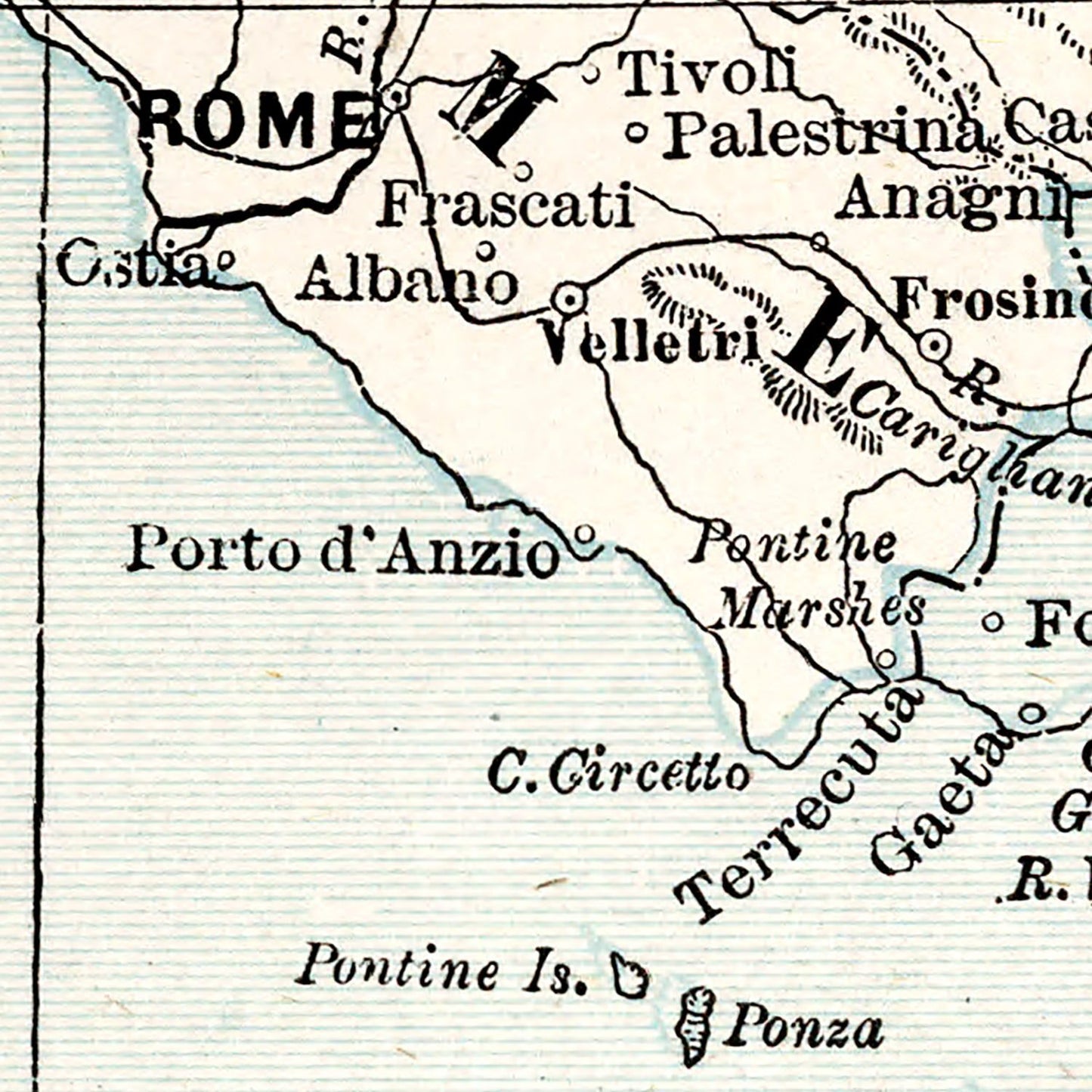 Vintage Map of Italy 1893