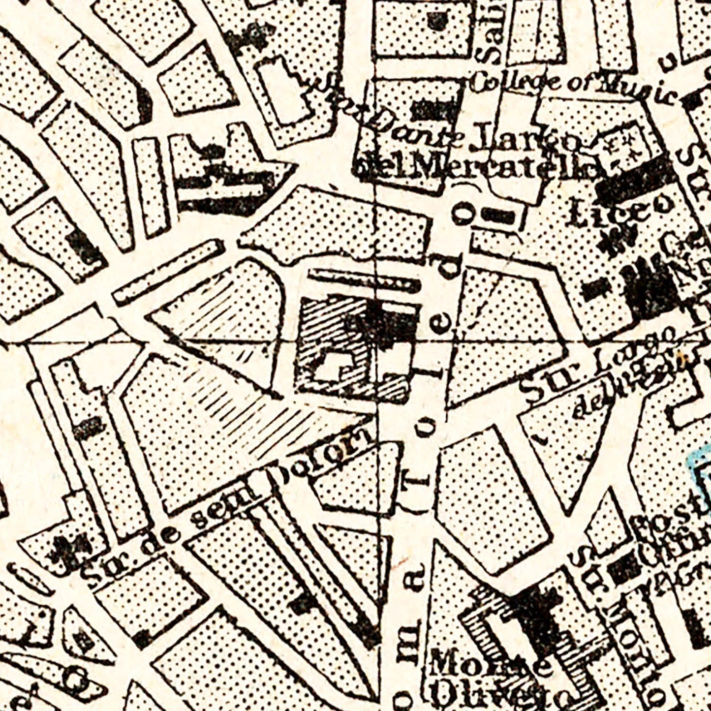 Vintage Map of Naples, Italy 1893