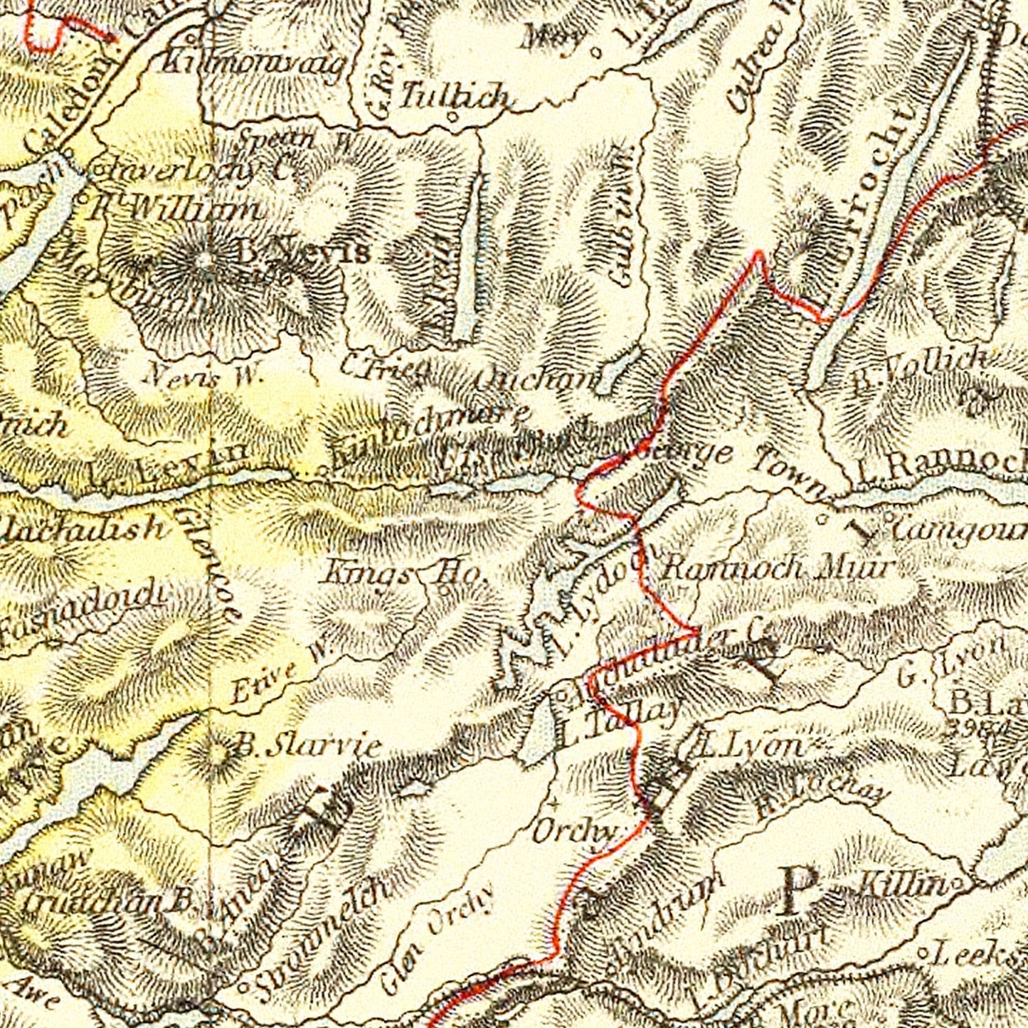Vintage Map of Scotland 1883