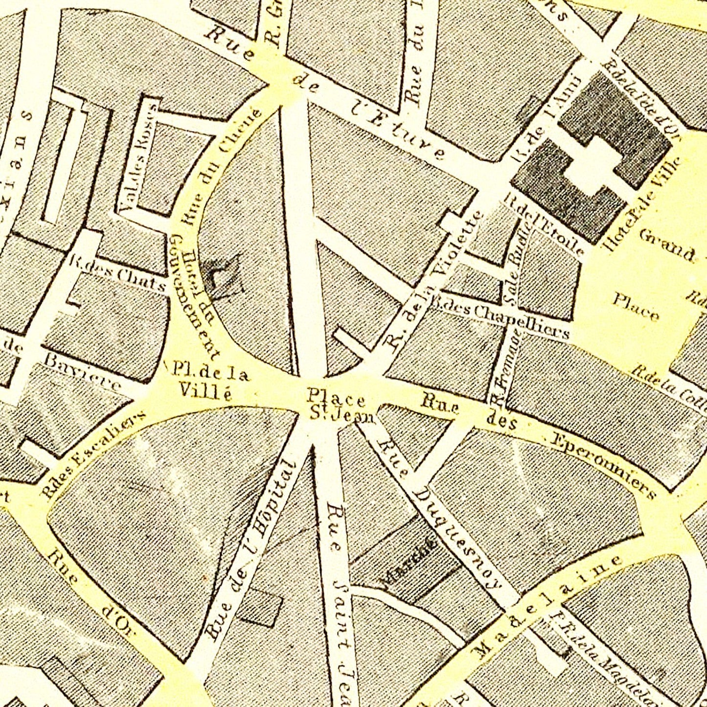 Vintage Map of Brussels, Belgium 1883