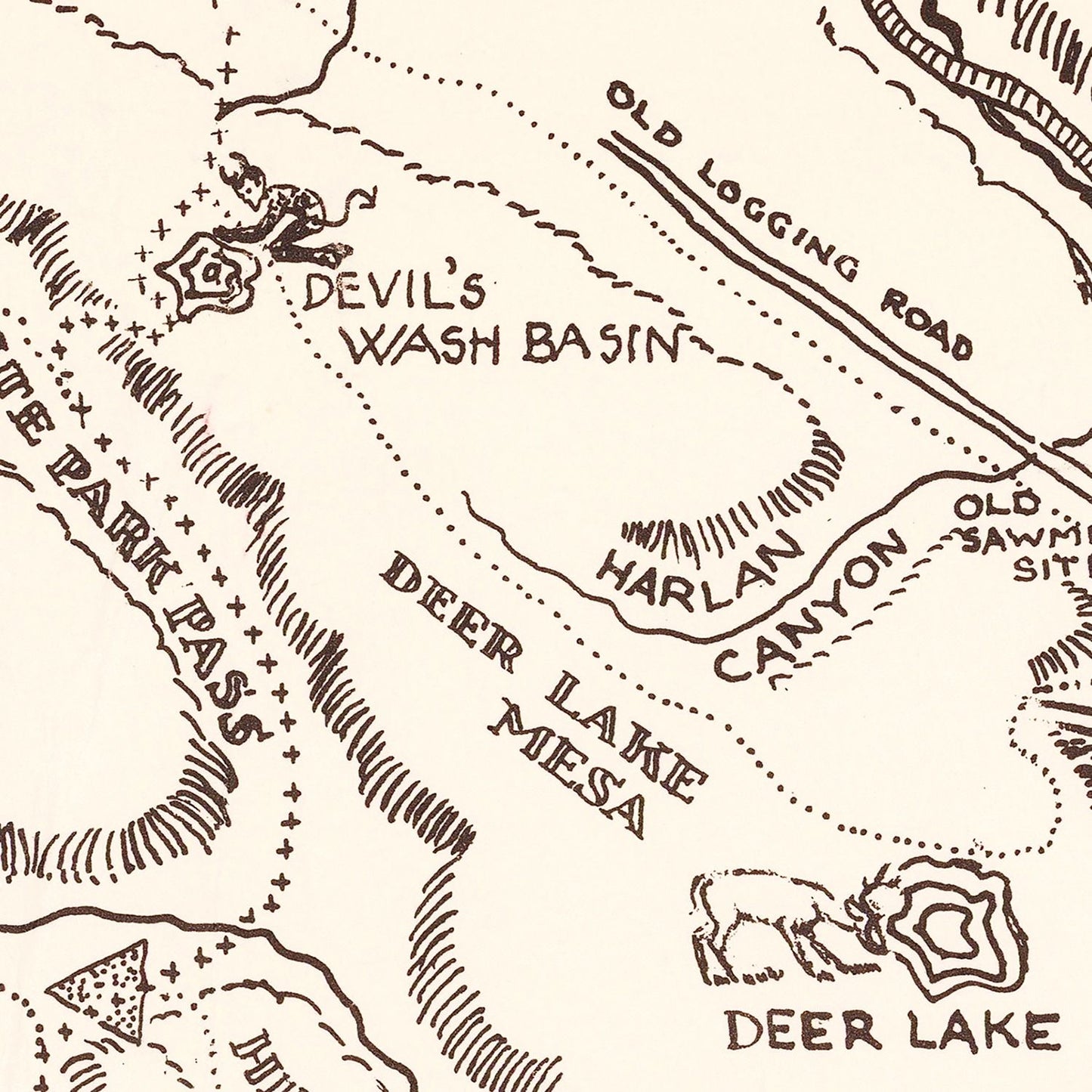 Vintage Map of Philmont Scout Ranch 1948