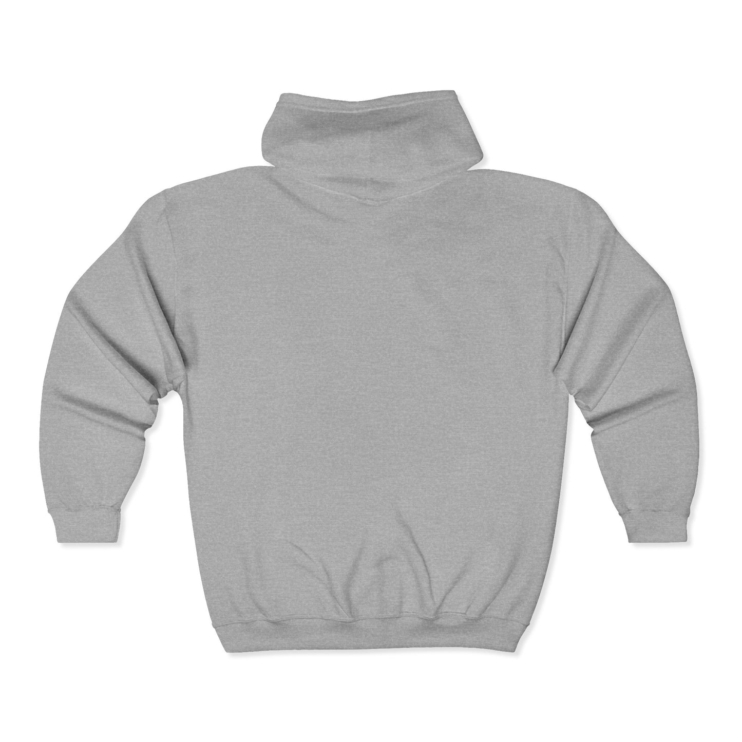 Wolf Head Zip Hoodie — Vintage Wolf Full-Zip Hooded Sweatshirt