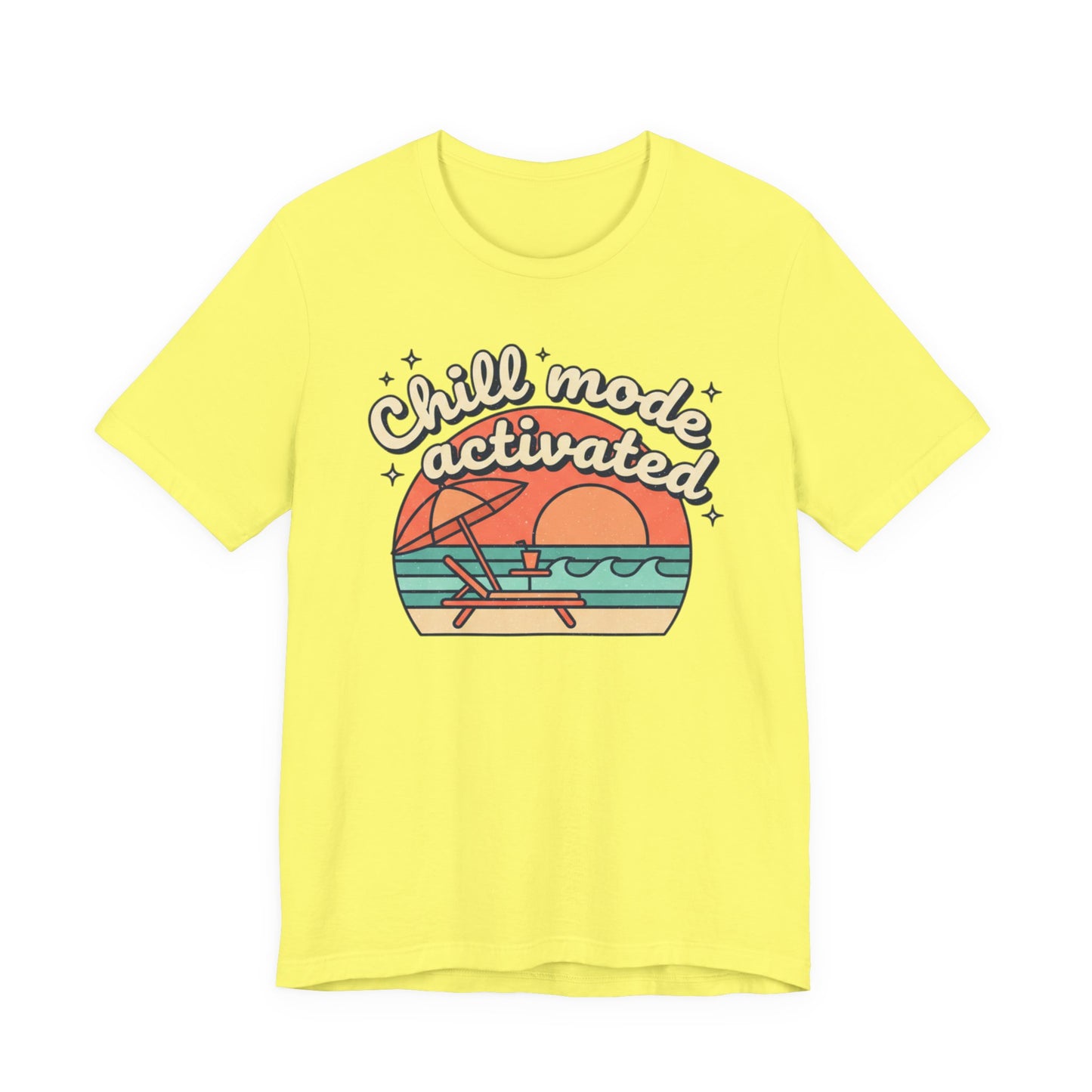 Chill Mode Activated tee | Beach sunset lounge