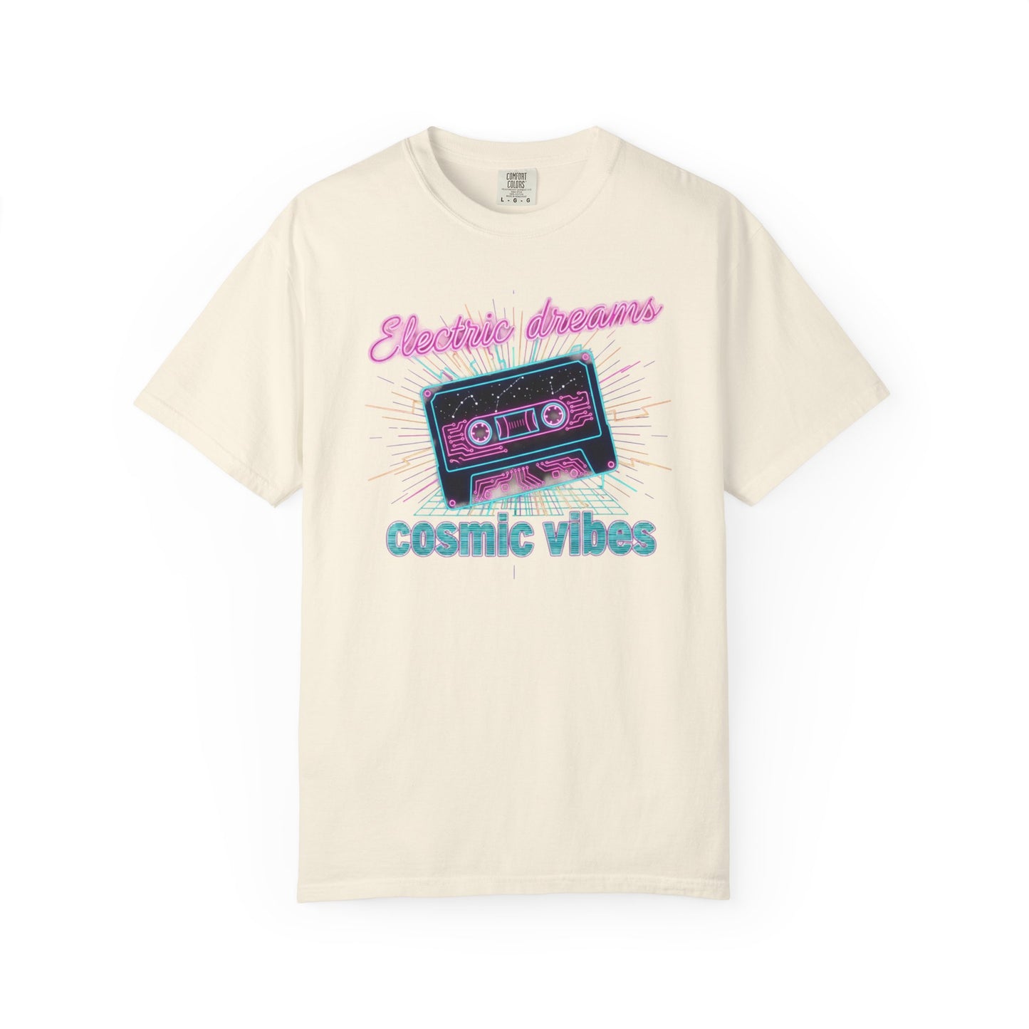 Electric Dreams cassette tape cosmic vibes T-shirt | retro 80s neon