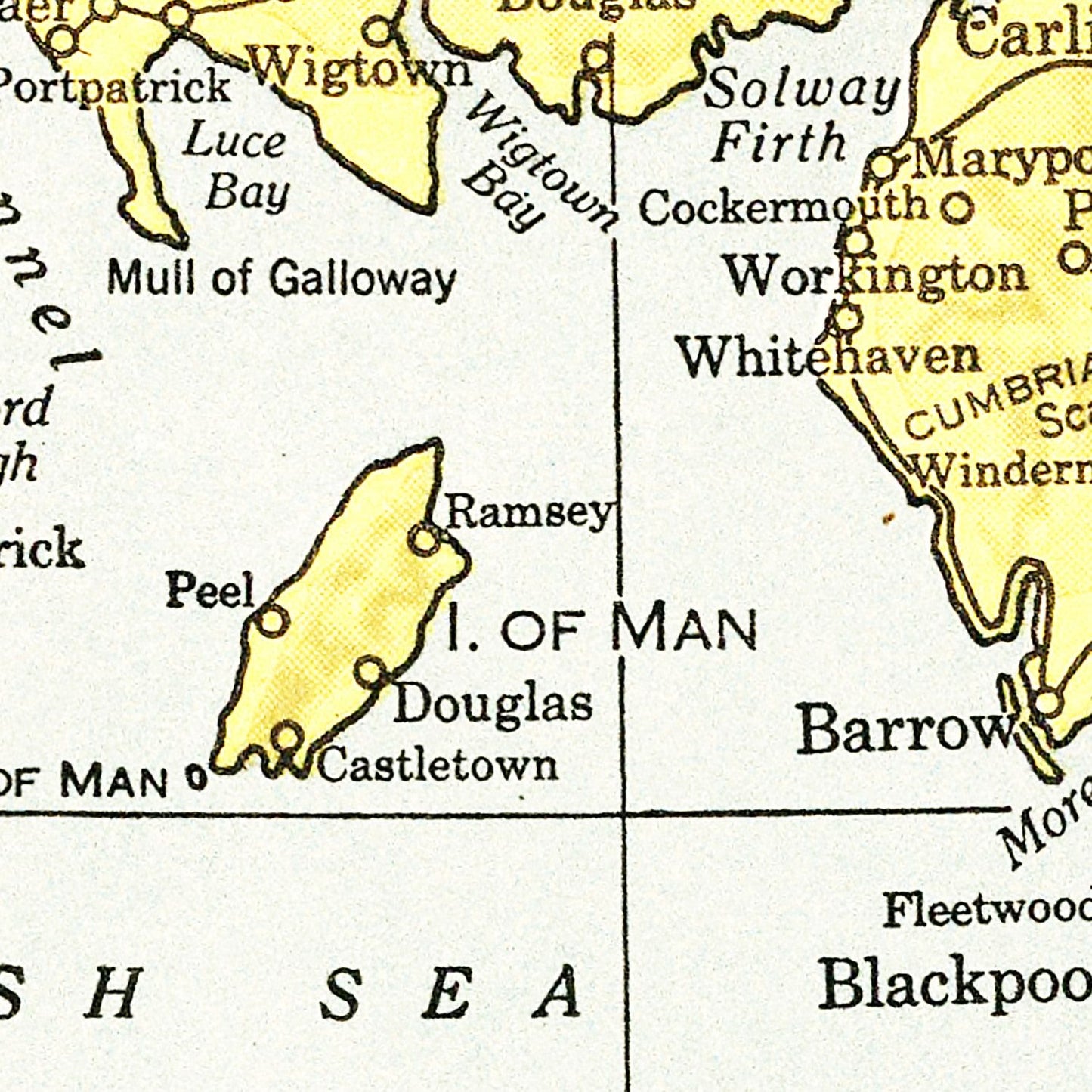 Vintage Map of British Isles 1943