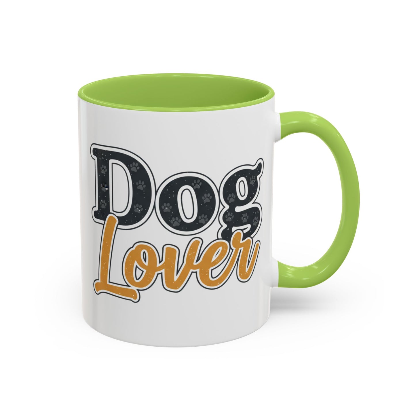 Dog Lover Accent Coffee Mug — 'Dog Lover' 11/15oz Ceramic Mug
