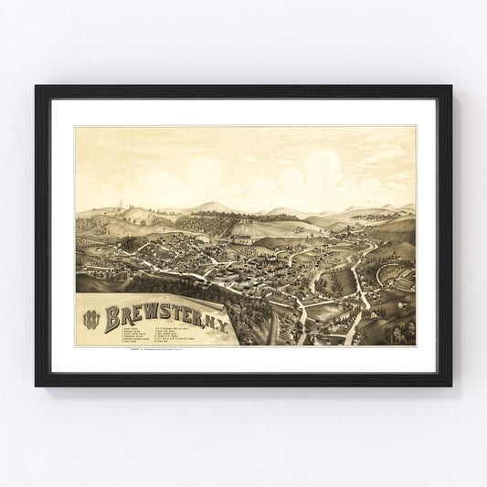 Vintage Map of Brewster, New York 1887