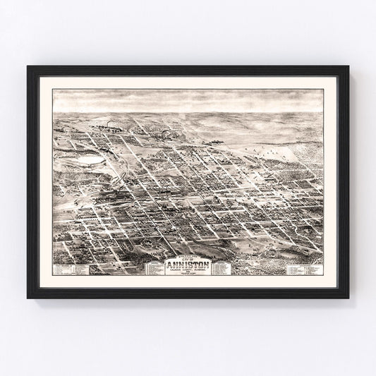 Vintage Map of Anniston, Alabama 1903