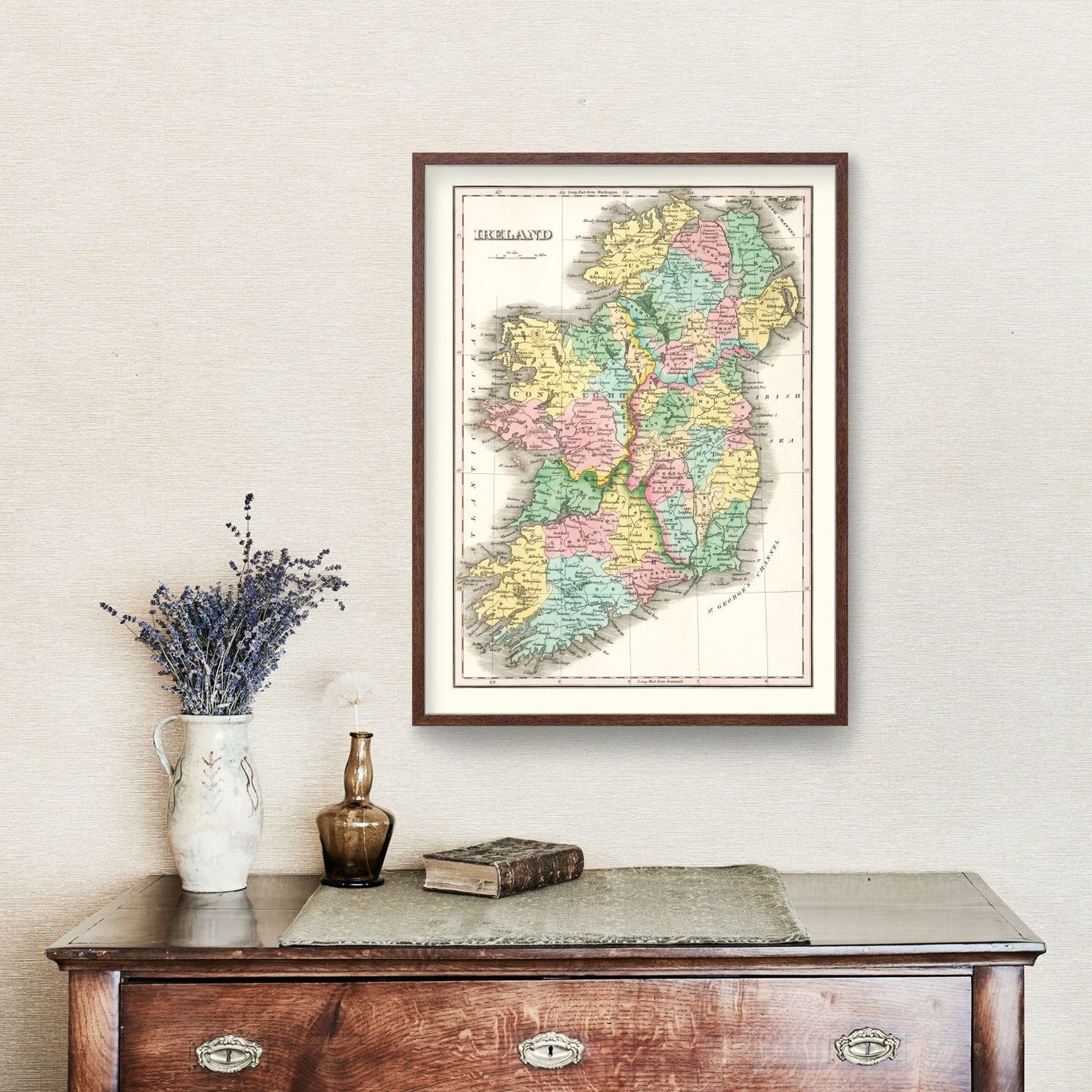 Vintage Map of Ireland 1827