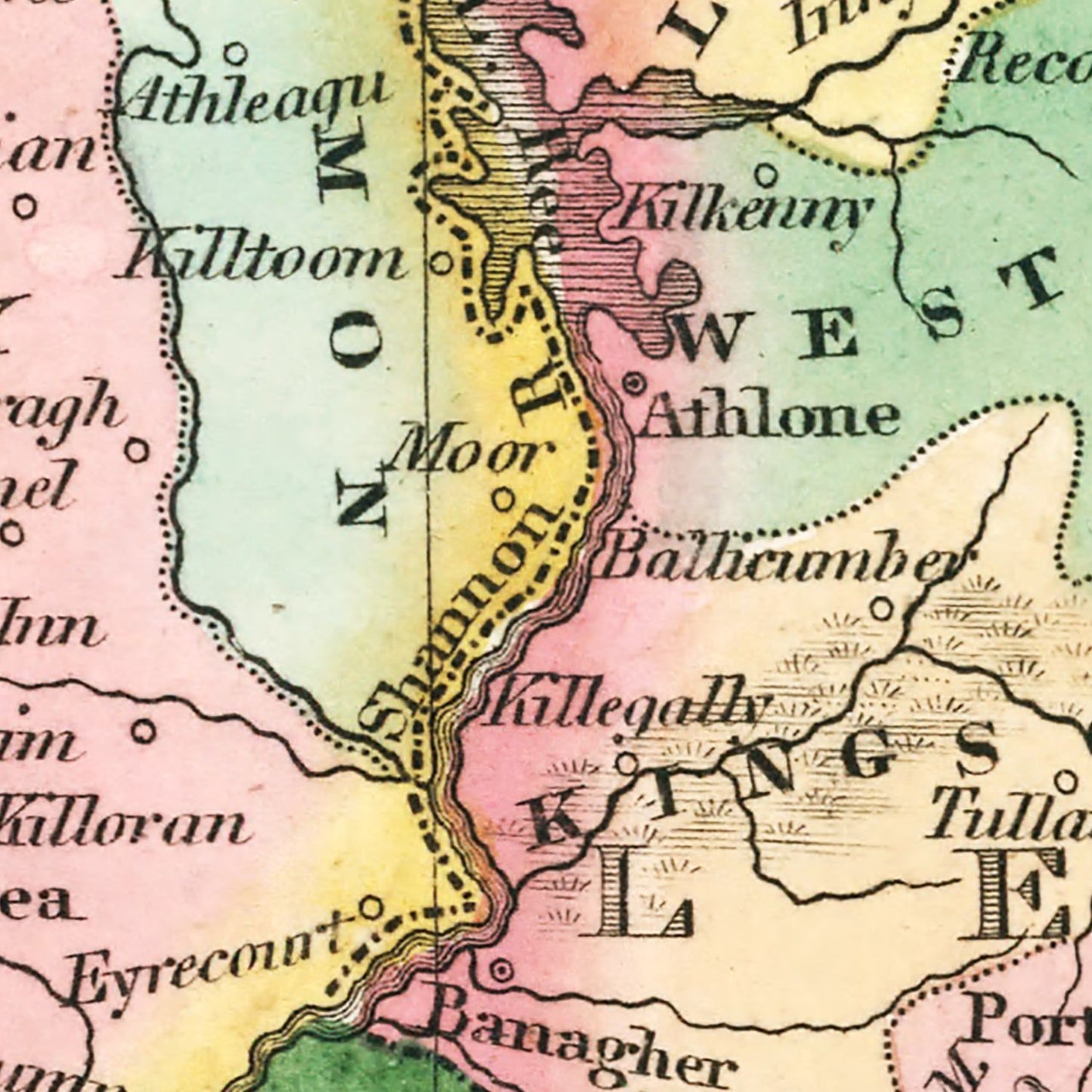 Vintage Map of Ireland 1827