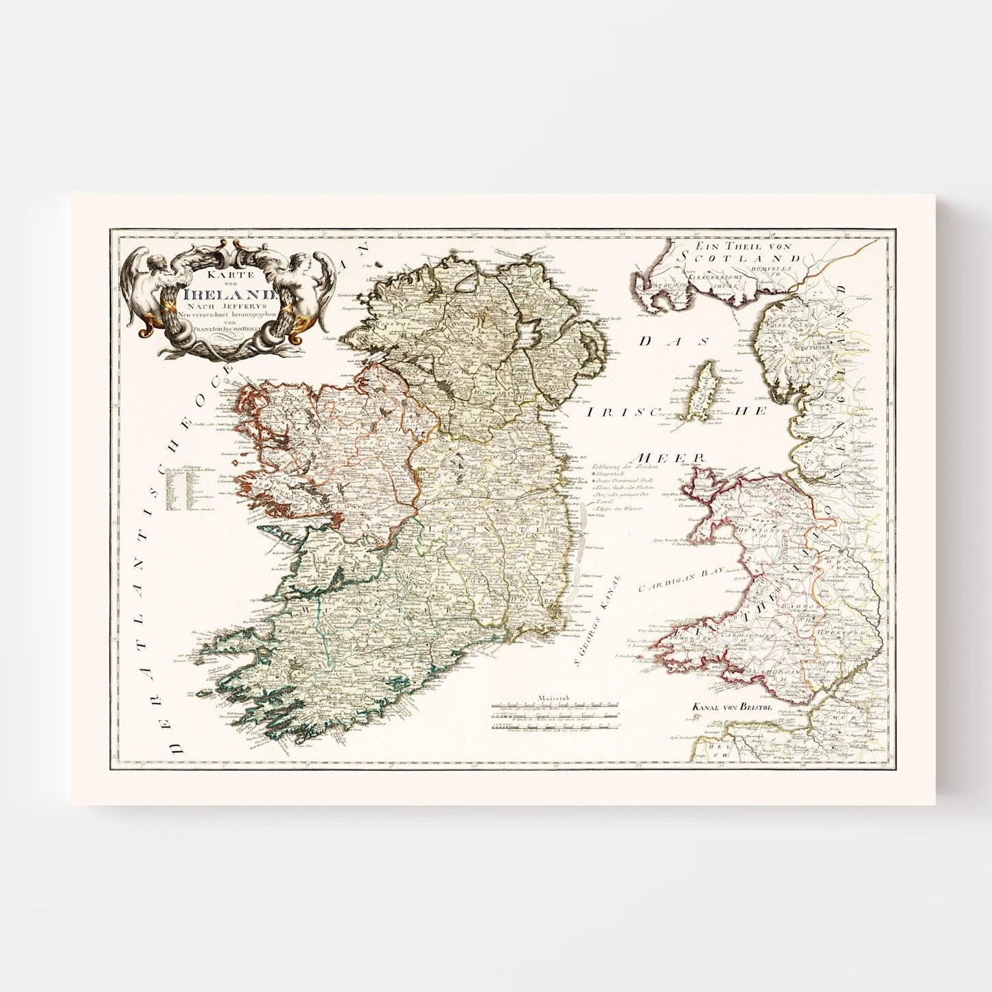 Vintage Map of Ireland 1795