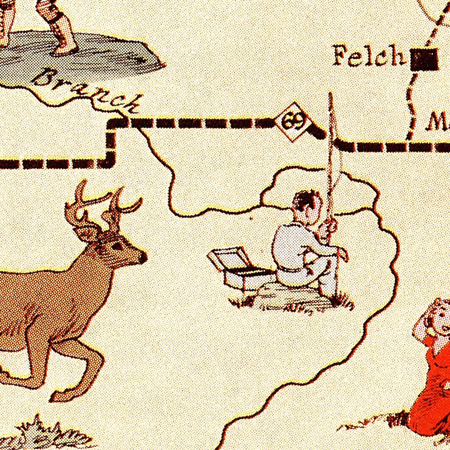 Vintage Map of Dickinson County, Michigan 1936