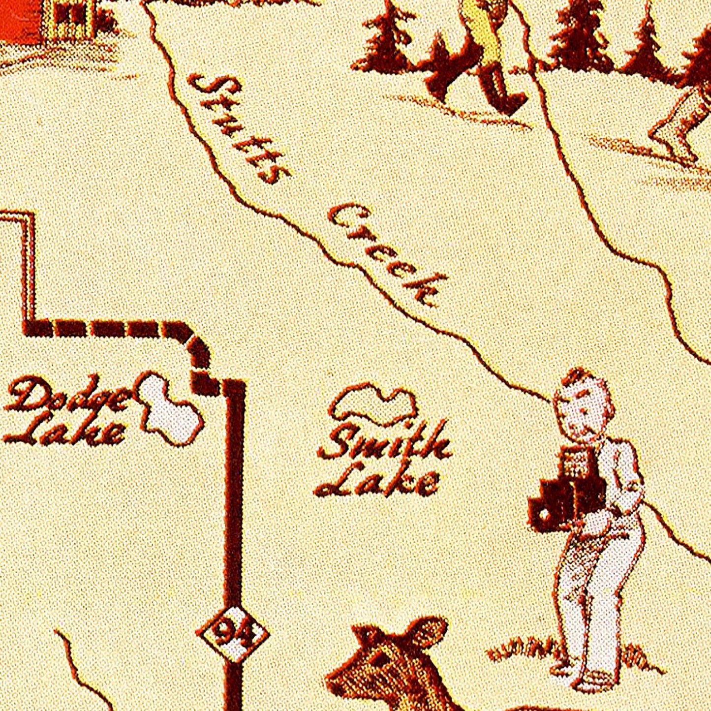 Vintage Map of Schoolcraft County, Michigan 1936