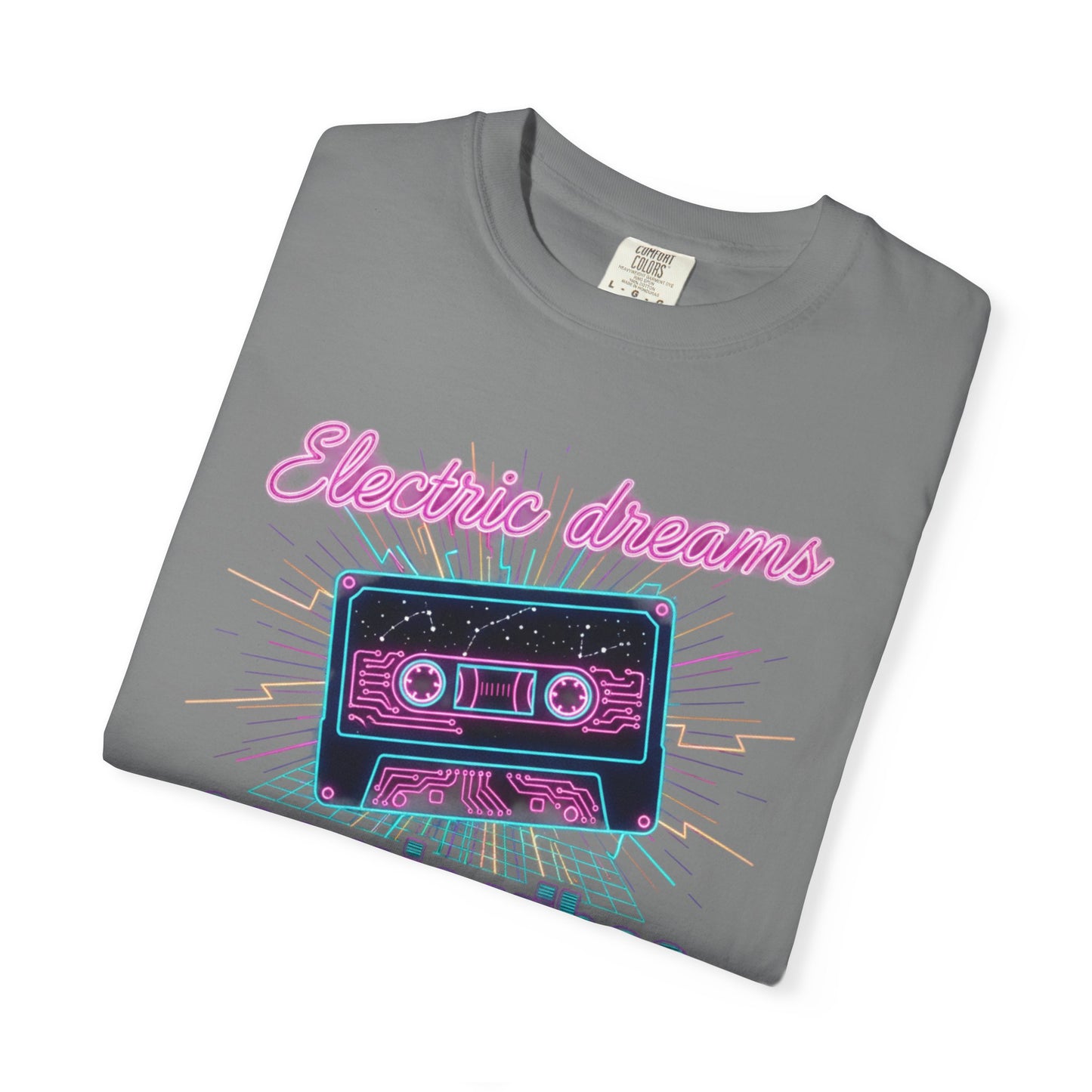 Electric Dreams cassette tape cosmic vibes T-shirt | retro 80s neon