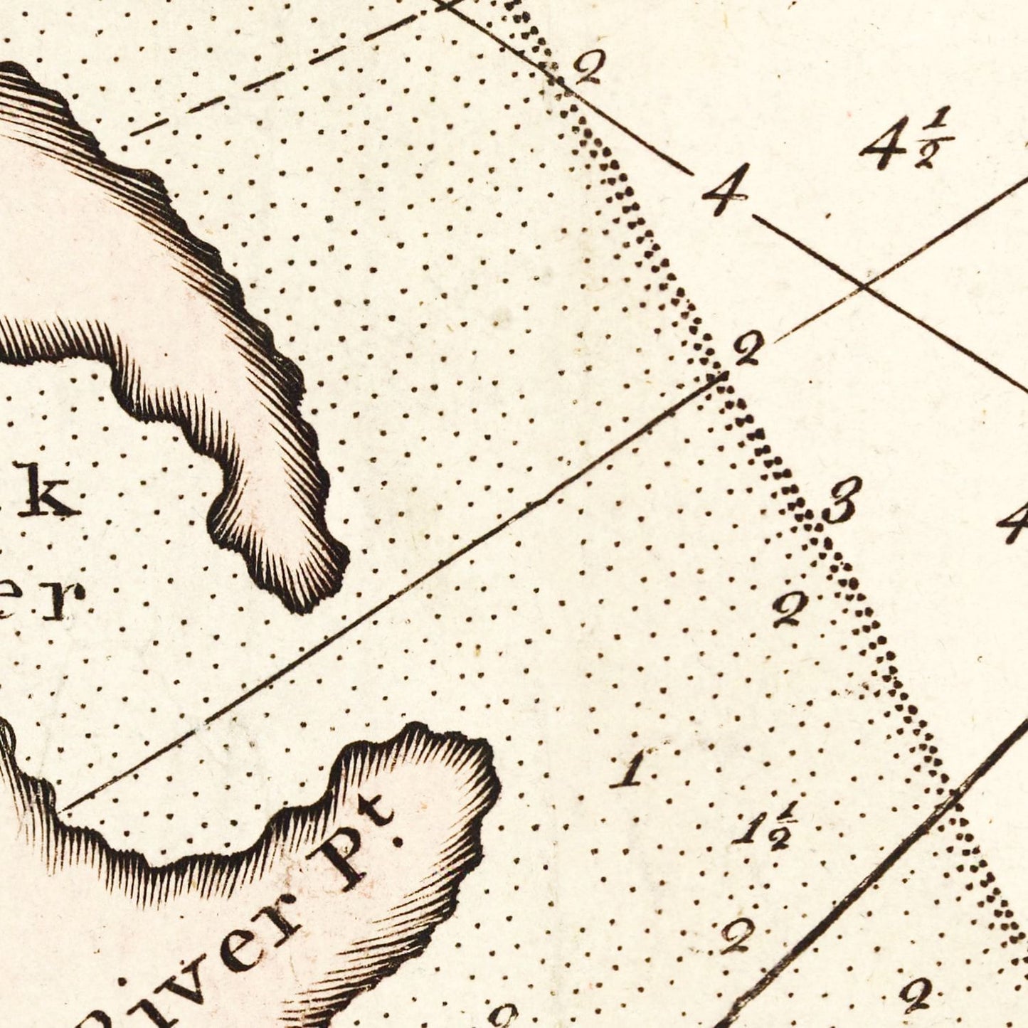 Vintage Map of Virginia 1742