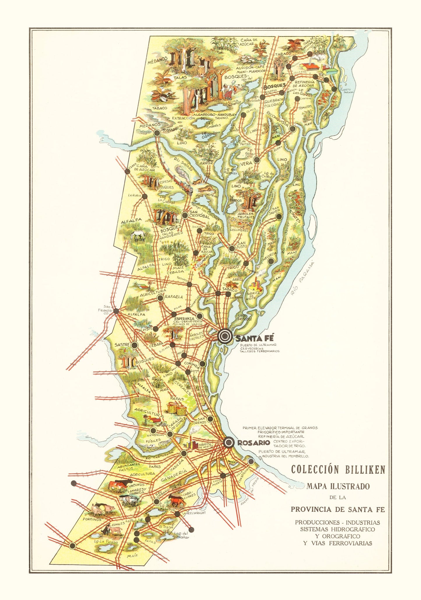 Vintage Map of Santa Fe, 1933