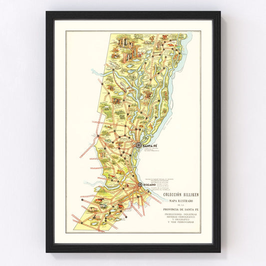 Vintage Map of Santa Fe, 1933