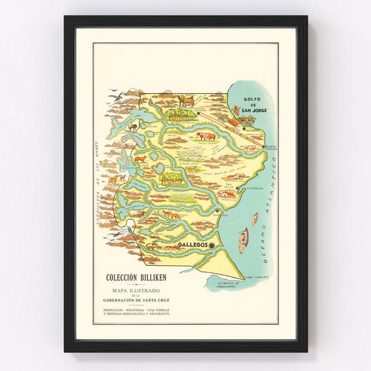 Vintage Map of Santa Cruz, 1933