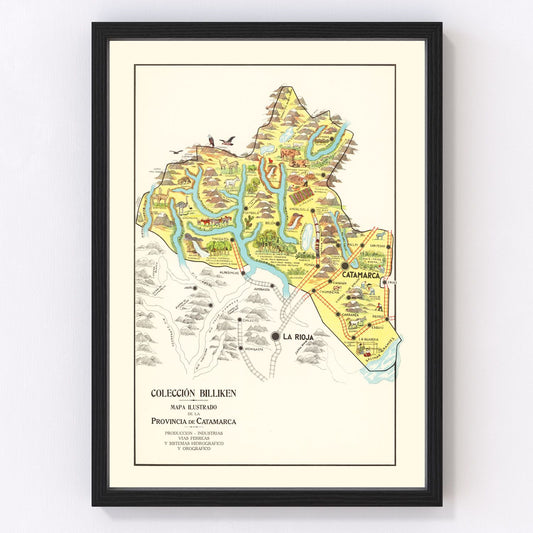 Vintage Map of Catamarca, 1933