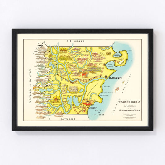 Vintage Map of Chubut, 1933