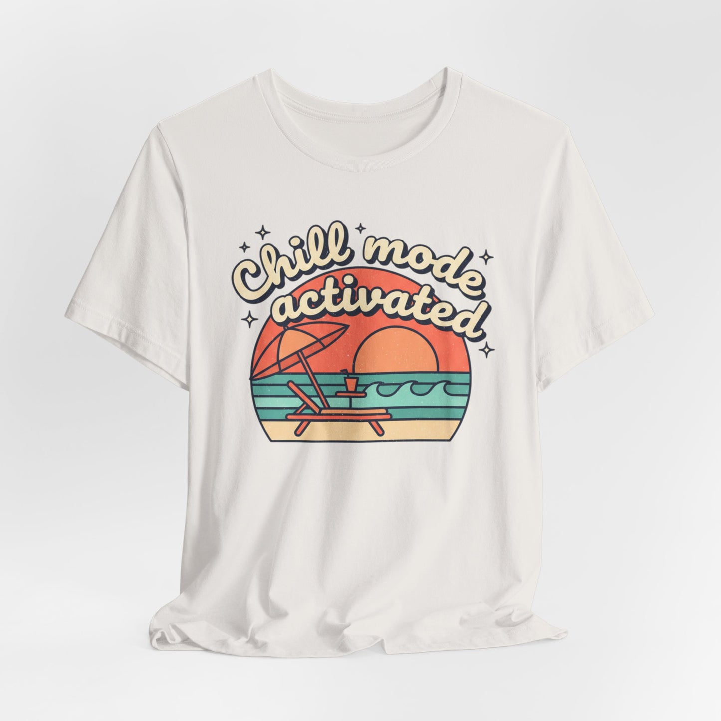 Chill Mode Activated tee | Beach sunset lounge