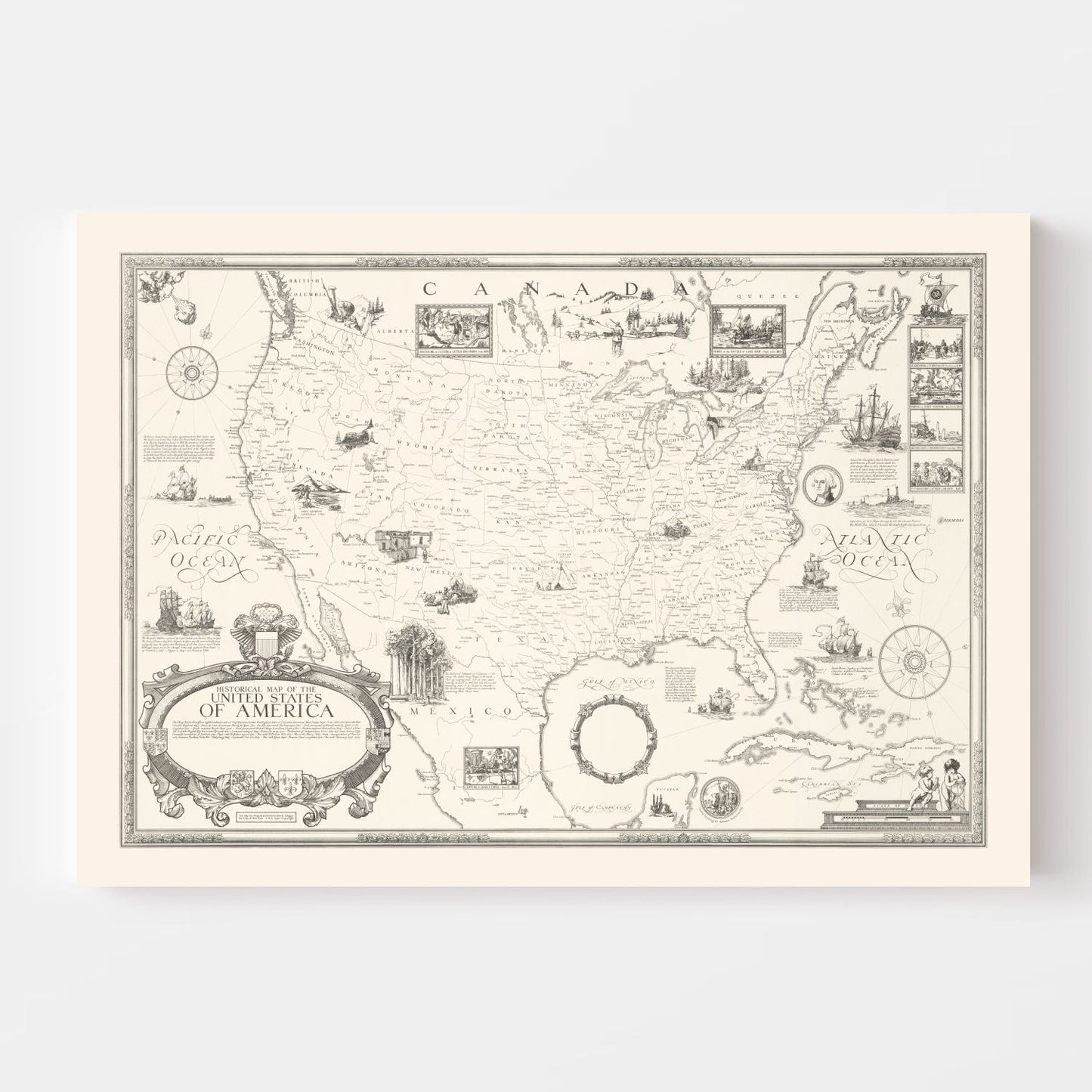 Vintage Map of United States 1926