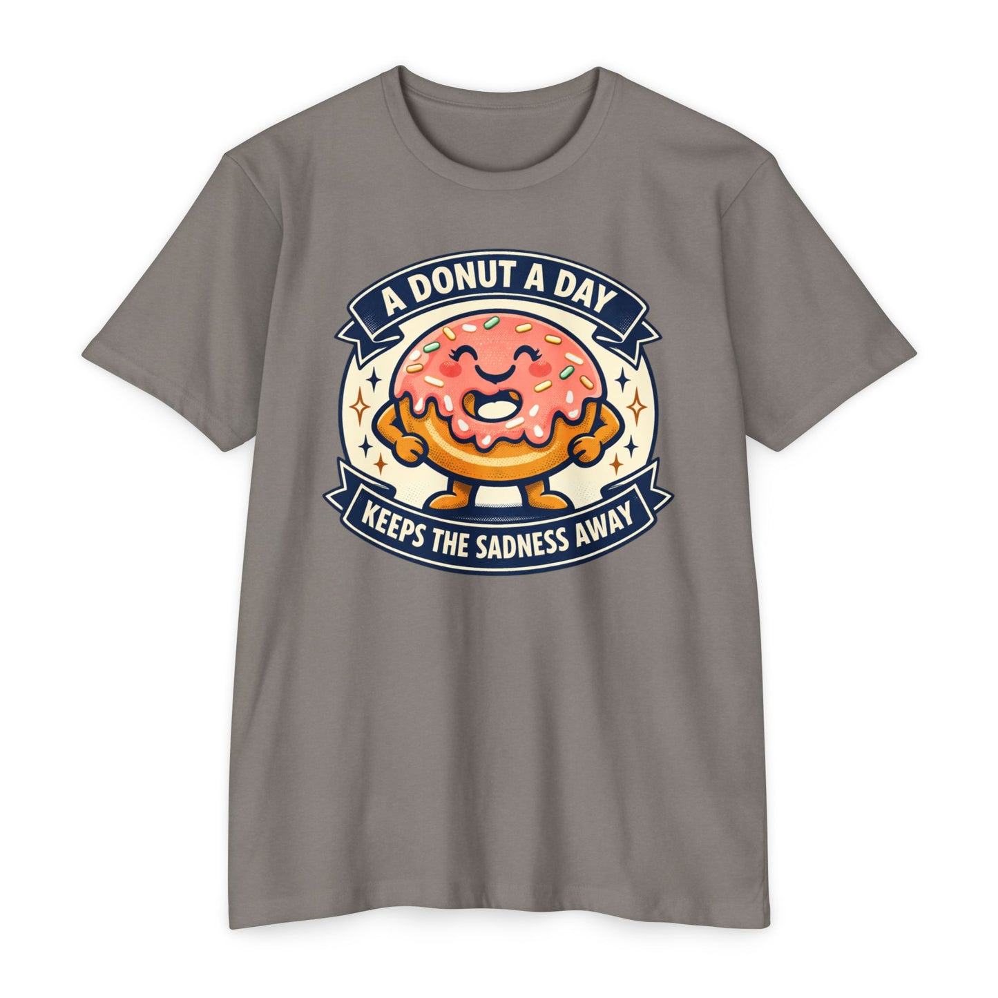 Donut A Day T-Shirt — "A Donut a Day Keeps the Sadness Away" Cute Comfort Tee