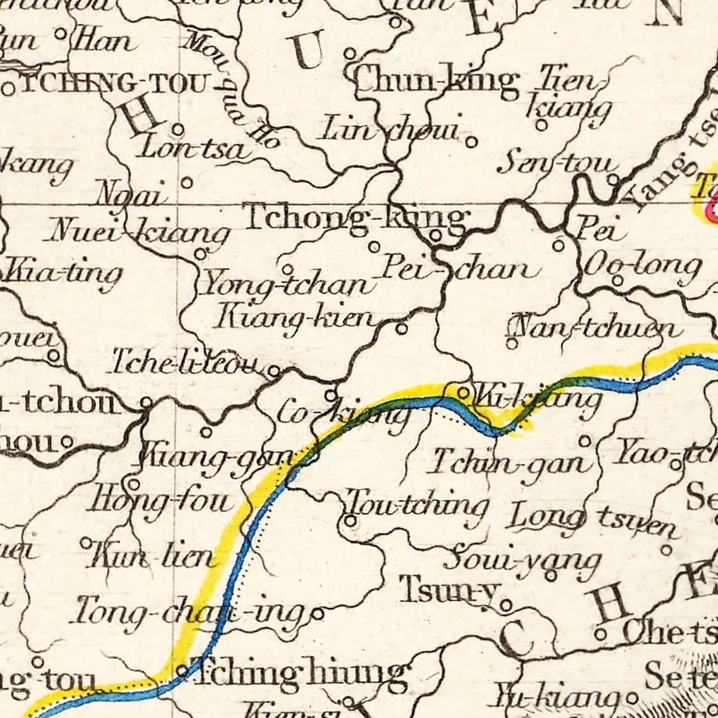 Vintage Map of China & Burmah 1851