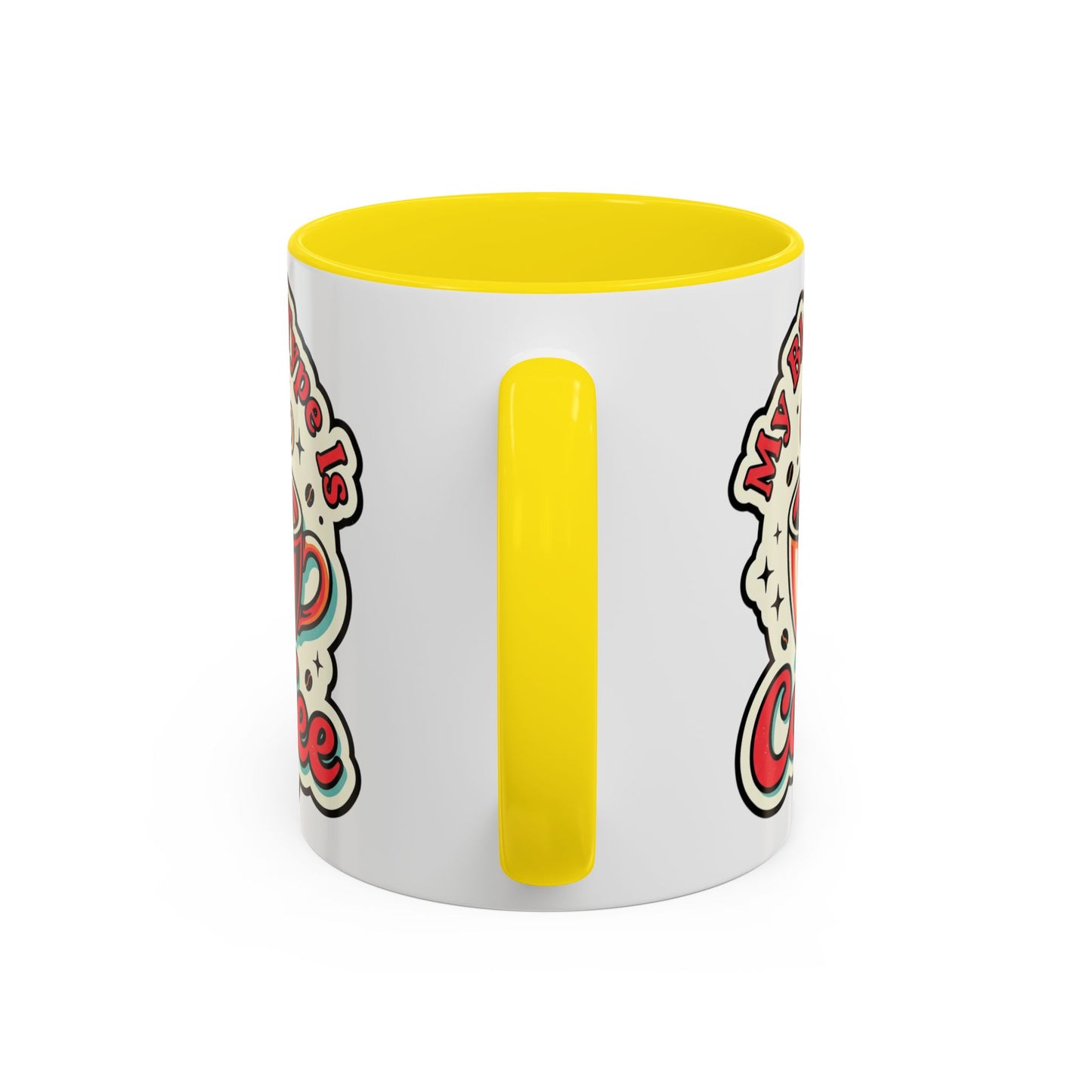 Coffee Mug - "My Blood Type Is Coffee" Accent Ceramic Mug (11oz & 15oz)
