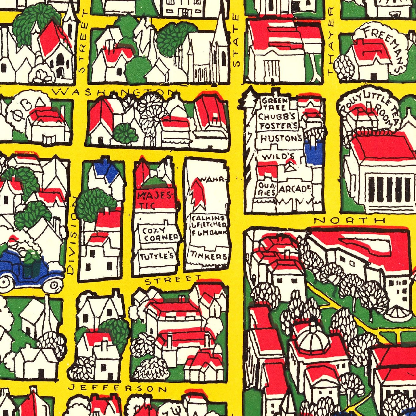 Vintage Map of University of Michigan 1926