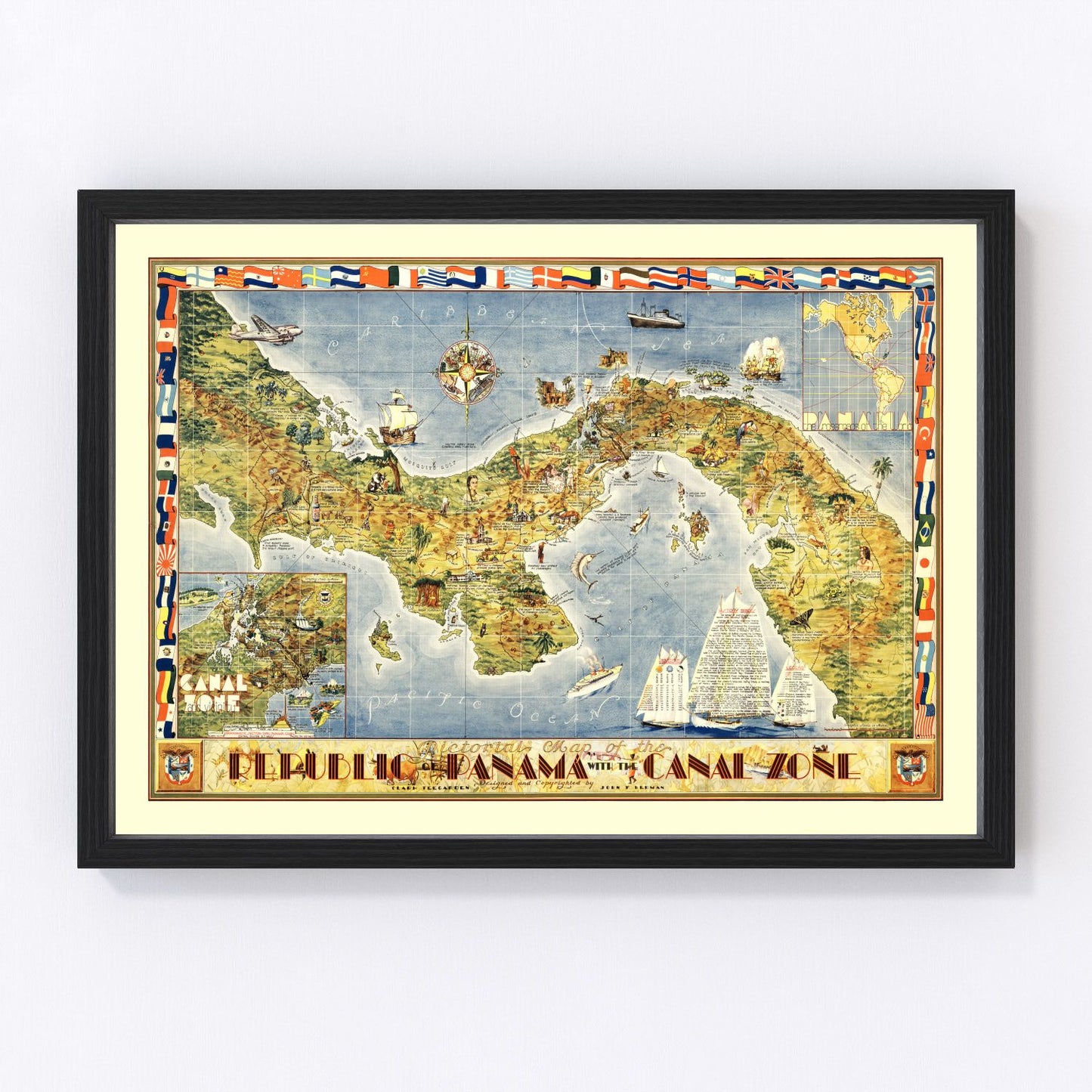 Pictorial Map of Panama 1939