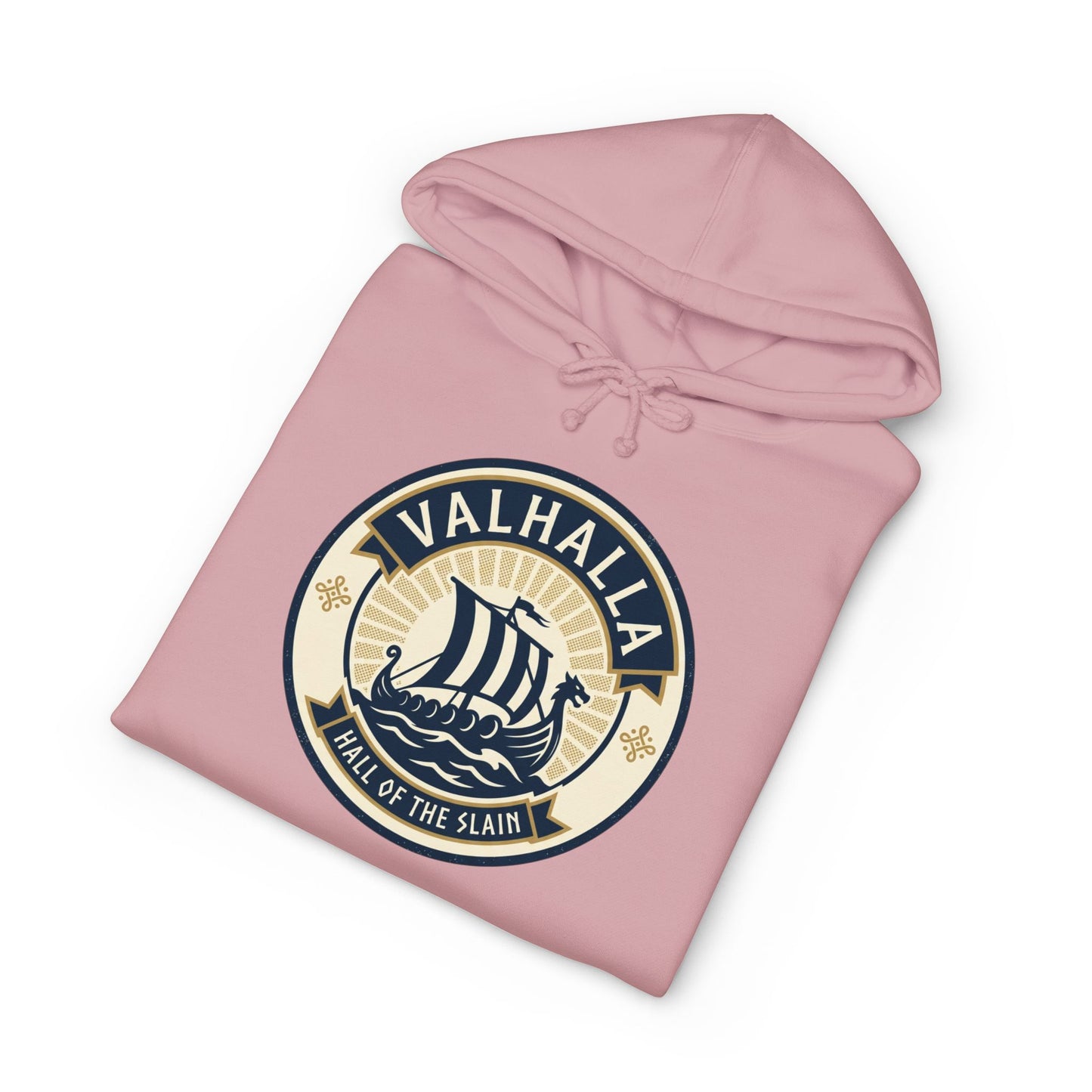 Valhalla Viking Ship Hoodie — Norse Mythology Graphic Pullover