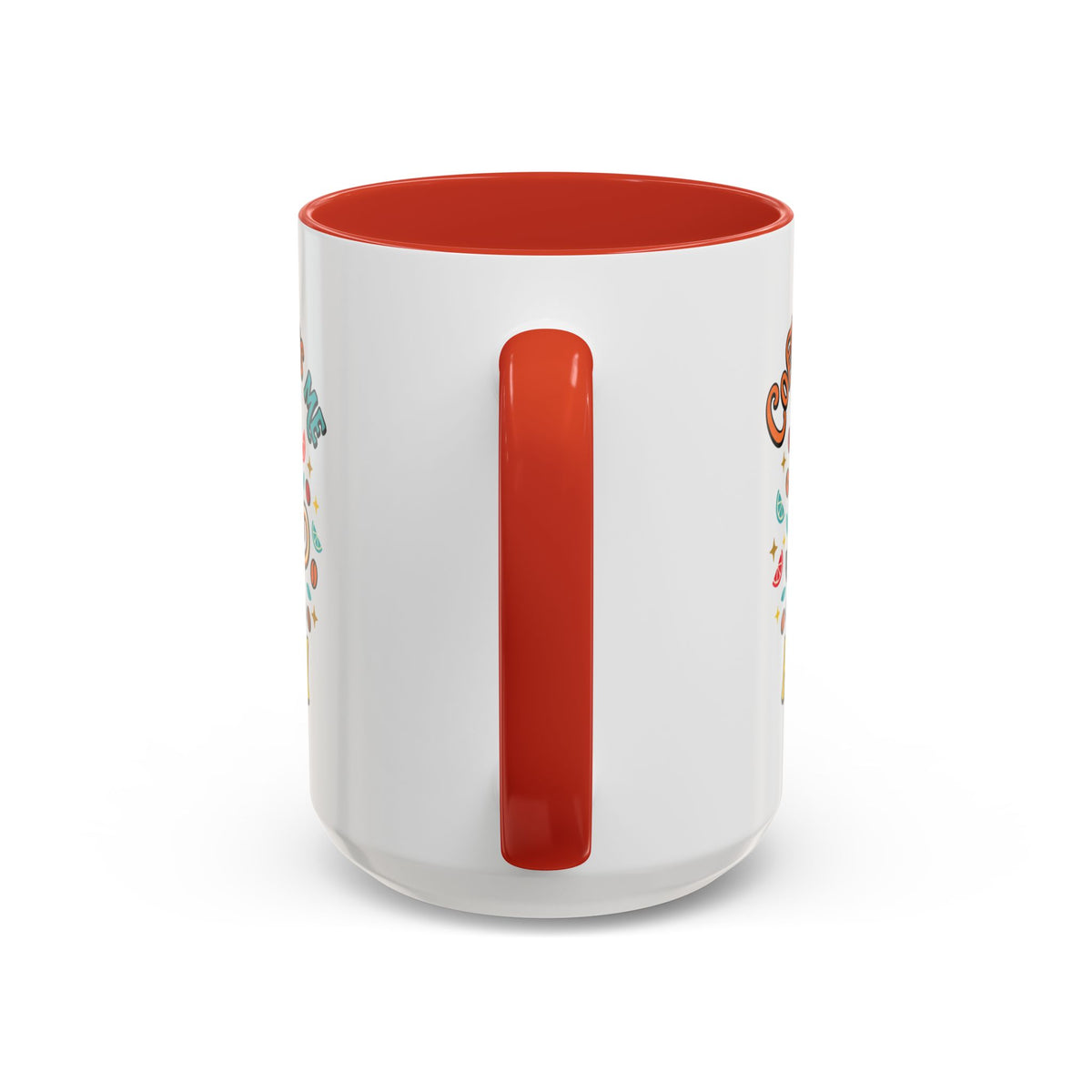 Coffee Mug — "Coffee Makes Me Happy" Cute Retro Accent Mug (11/15oz)