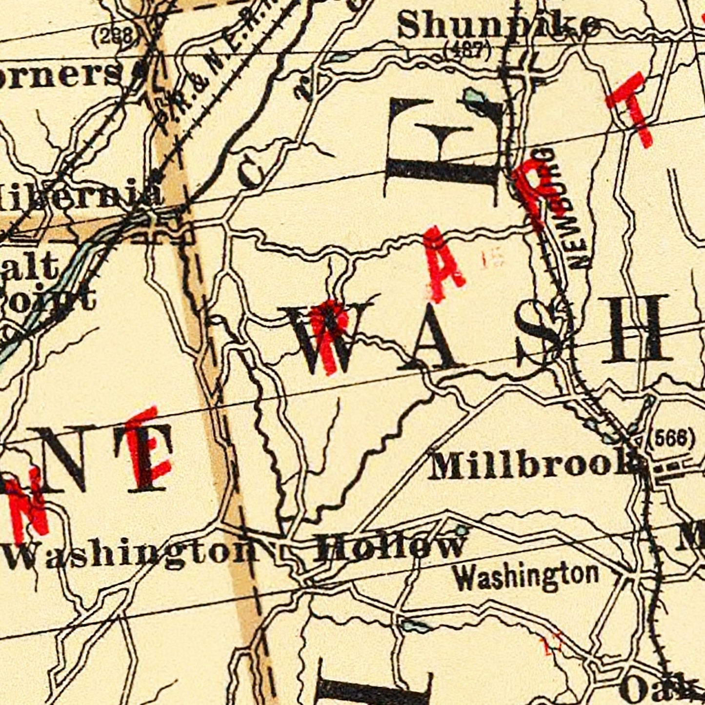Vintage Map of Dutchess County, New York 1895