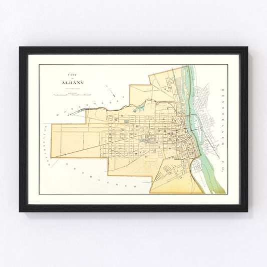 Vintage Map of Albany, New York 1895