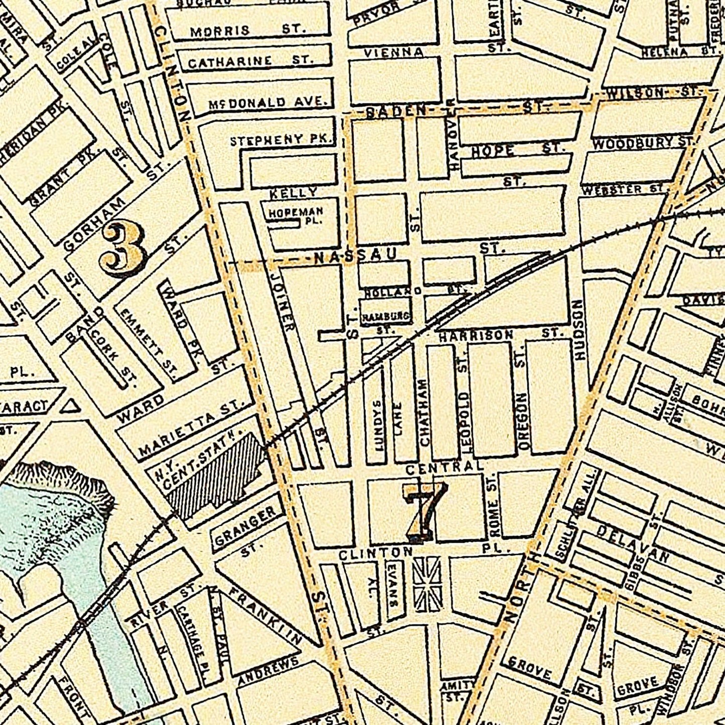 Vintage Map of Rochester, New York 1895