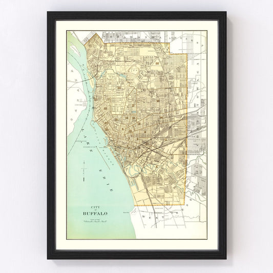 Vintage Map of Buffalo, New York 1895