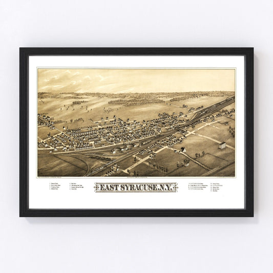 Vintage Map of East Syracuse, New York 1885