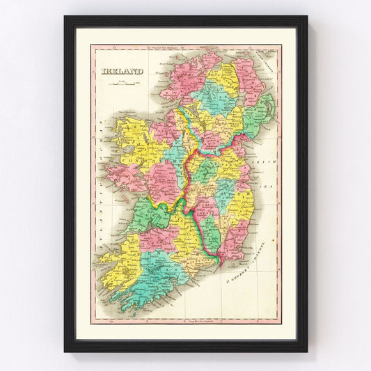 Vintage Map of Ireland 1831