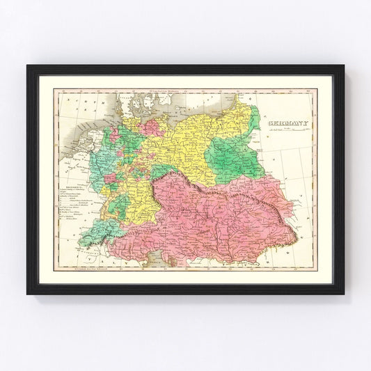 Vintage Map of Germany 1831