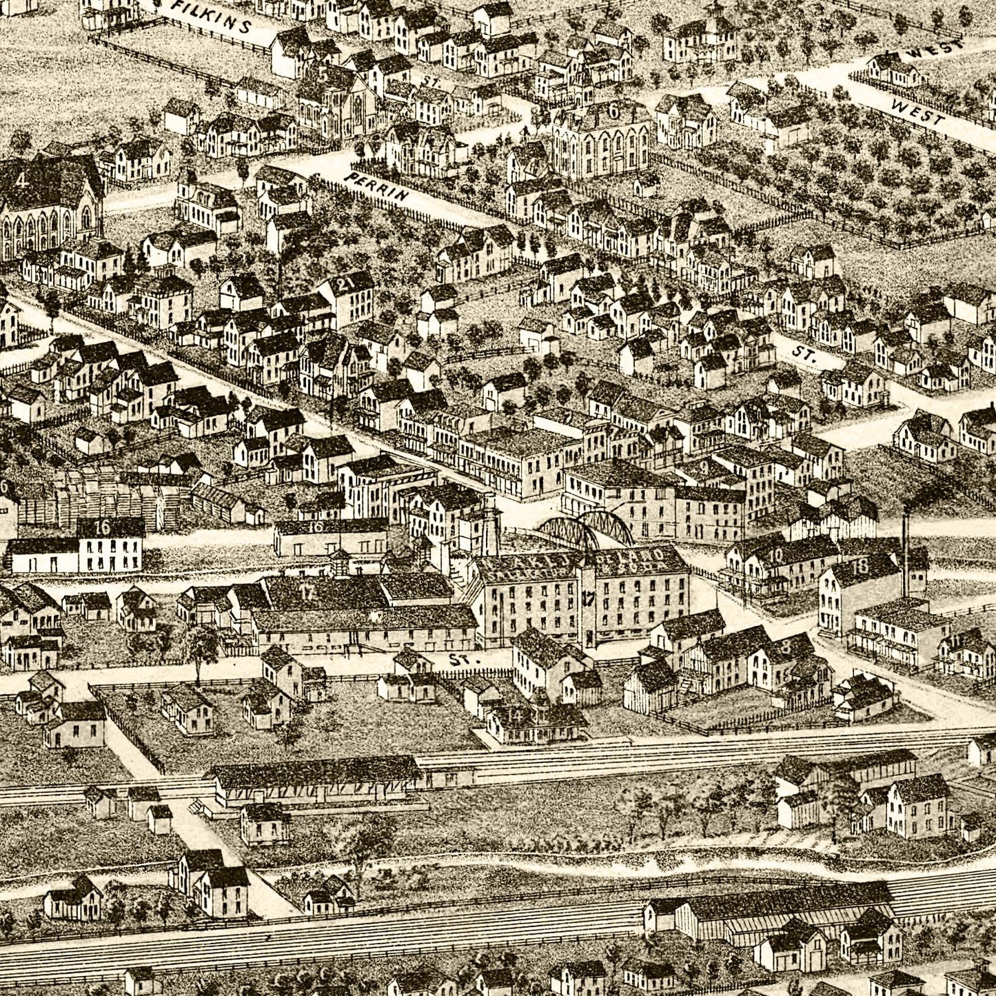 Vintage Map of Fairport, New York 1885