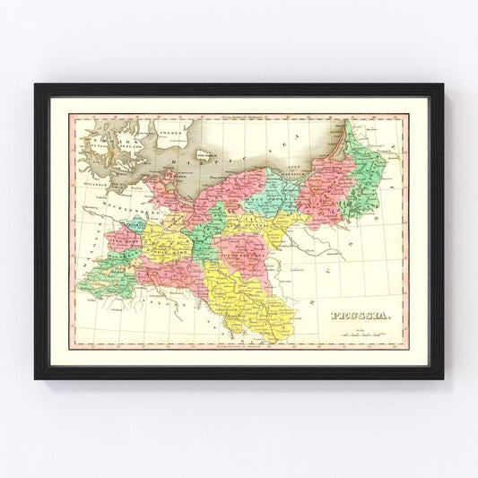 Vintage Map of Prussia 1831
