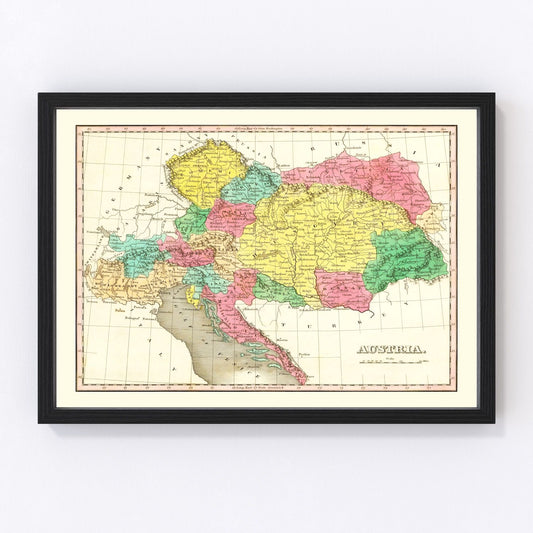 Vintage Map of Austria 1831