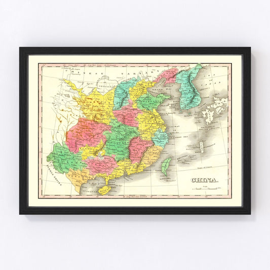 Vintage Map of China 1831