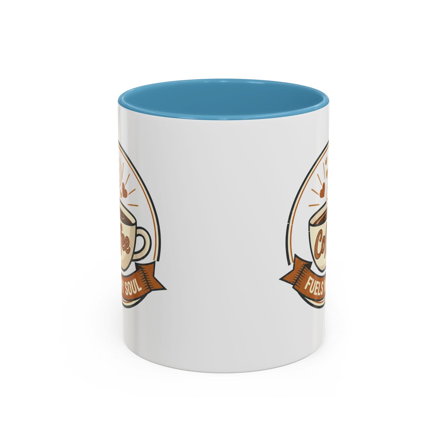 Coffee Mug - "Coffee Fuels My Soul" Accent Ceramic Mug (11/15oz)