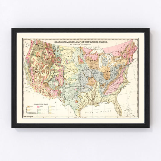 Geological Map of the United States 1882